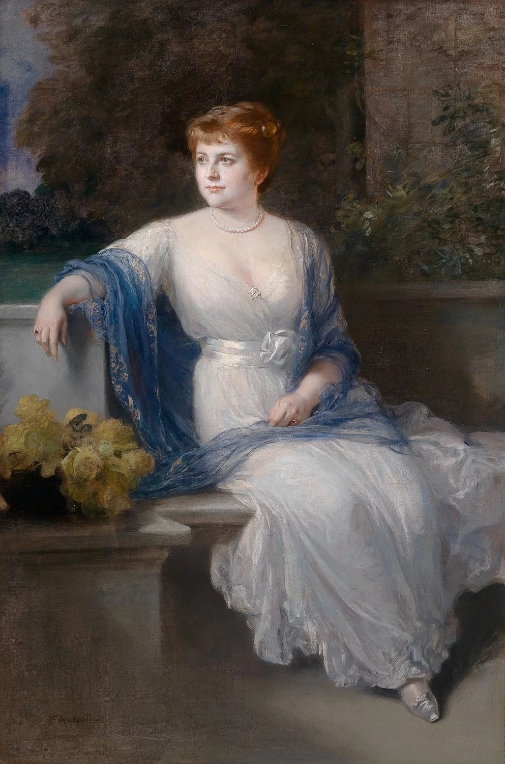 Ritratto di donna in terrazza